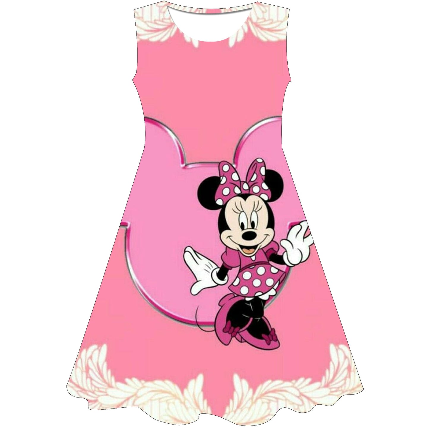 Minnie Girls Cosplay Short Sleeve Princess Dress  2-10Y