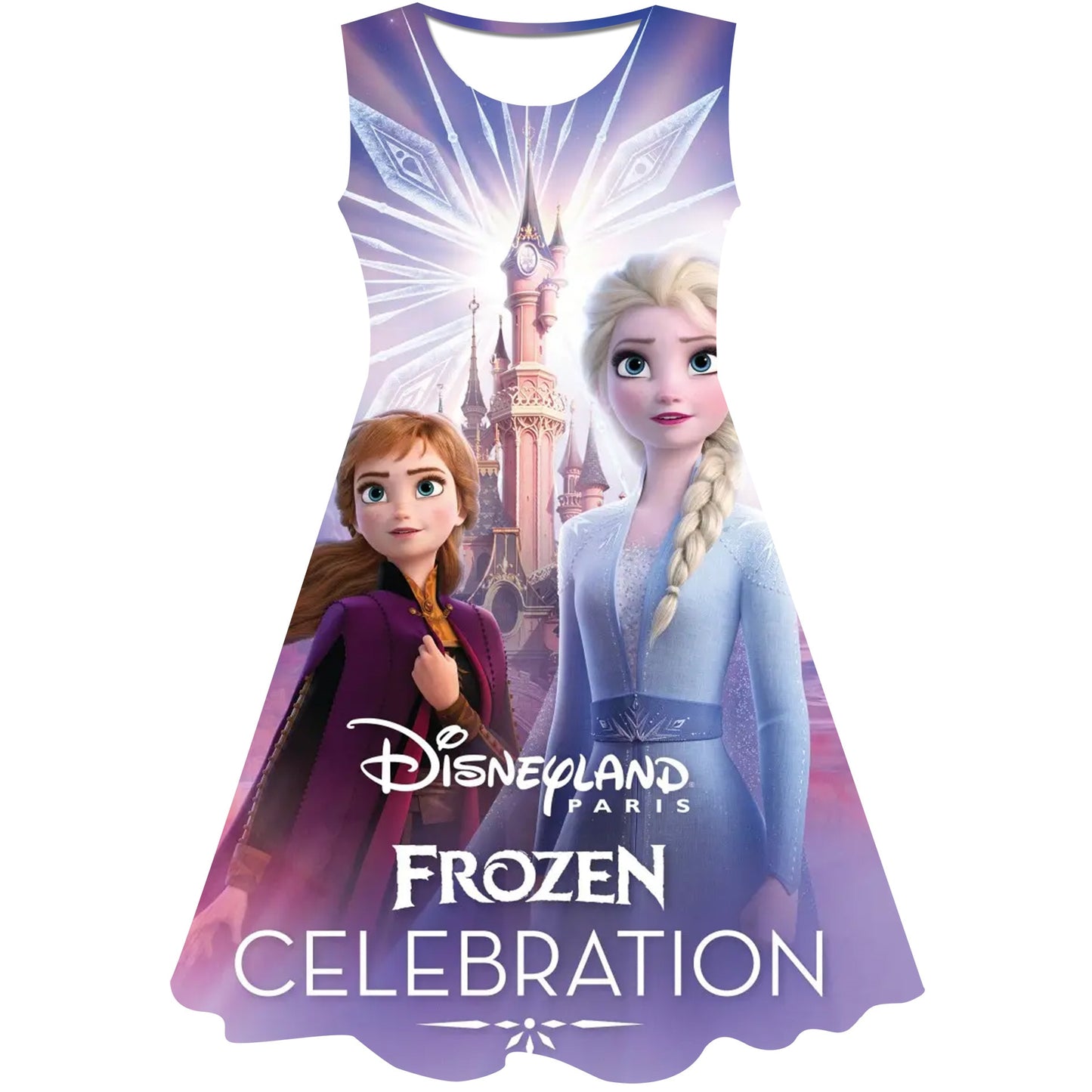 Elsa Printed Girls Dress 0-7Y