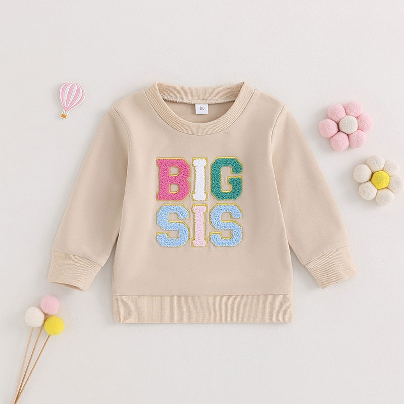 Big Sis 0-7Y Toddler Girls Autumn Sweatshirts