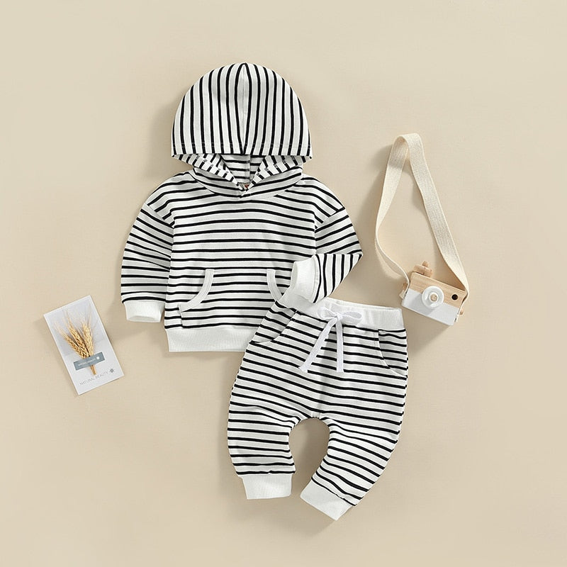 Baby Juan Striped Printed Hooded