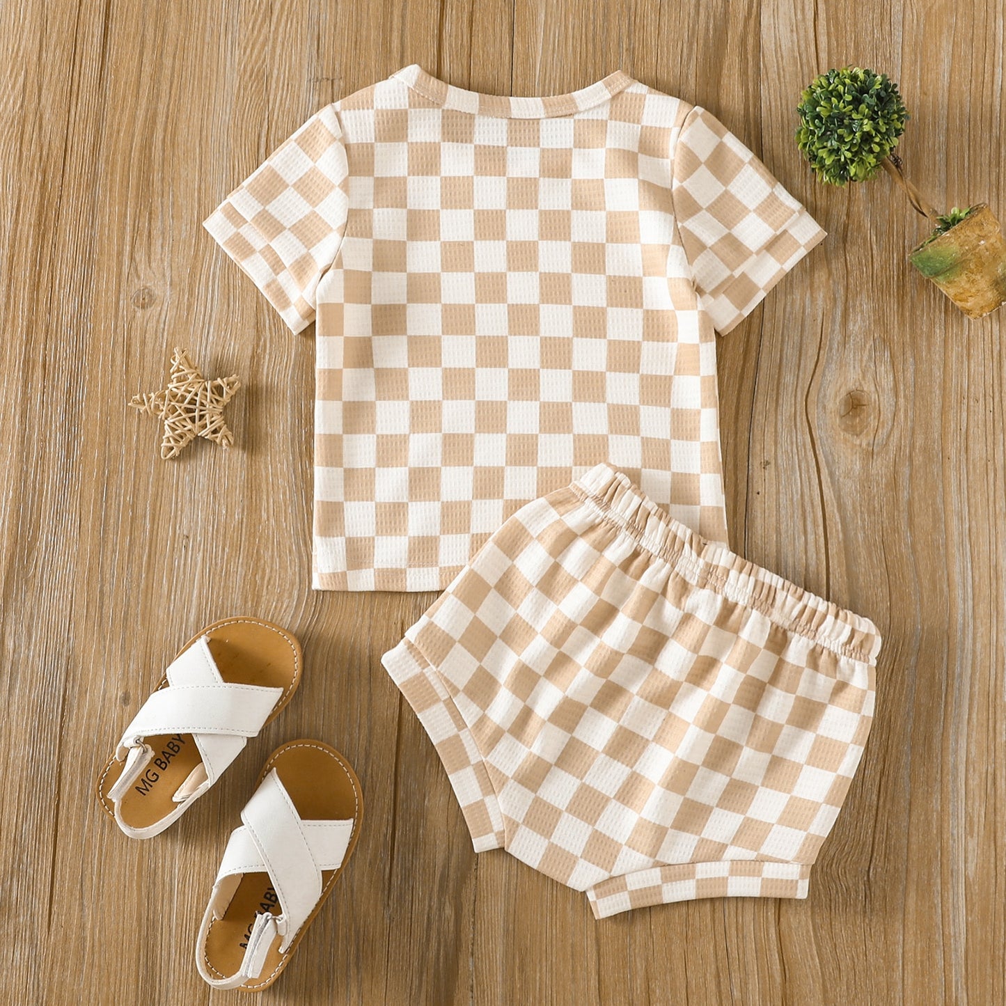 Baby Plaid Summer Outfit