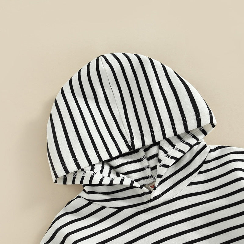 Baby Juan Striped Printed Hooded